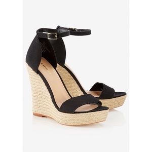 Black wedged heels from Express!